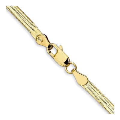 10K Yellow Gold 3mm Herringbone Chain – view 3