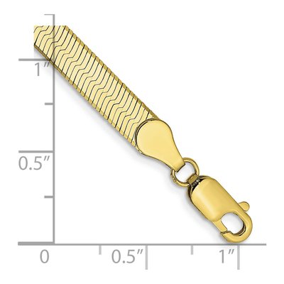 10K Yellow Gold 5mm Herringbone Chain Bracelet – view 2