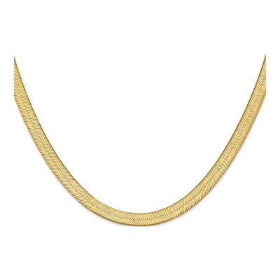 10K Yellow Gold 6.5mm Herringbone Chain – view 2