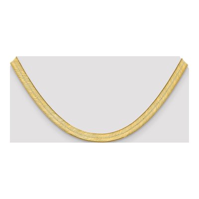 10K Yellow Gold 6.5mm Herringbone Chain – view 4