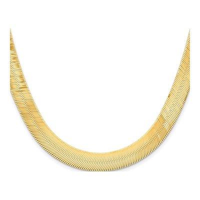 10K Yellow Gold 10mm Silky Herringbone Chain – view 2