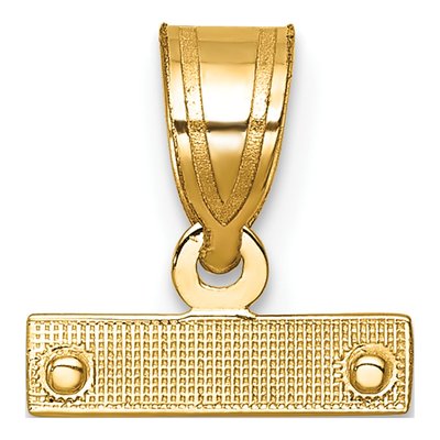 10K Yellow Gold Small Diamond-Cut Top Charm – view 5