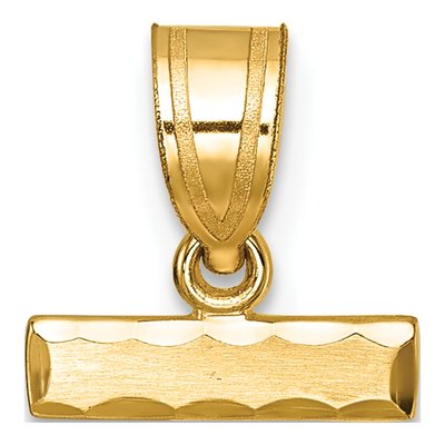 10K Yellow Gold Small Diamond-Cut Top Charm