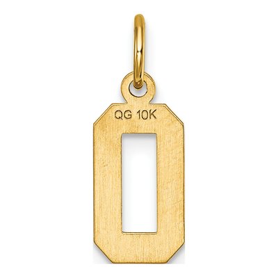 10K Yellow Gold Number 0 Pendant – view 5