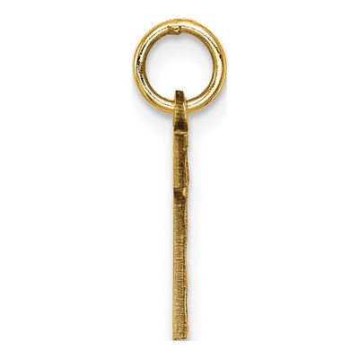 10K Yellow Gold Diamond-Cut Number 1 Charm – view 3