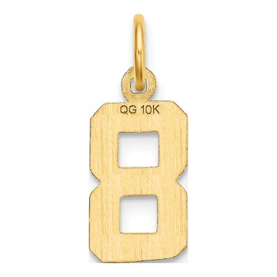 10K Yellow Gold Number 8 Charm – view 4