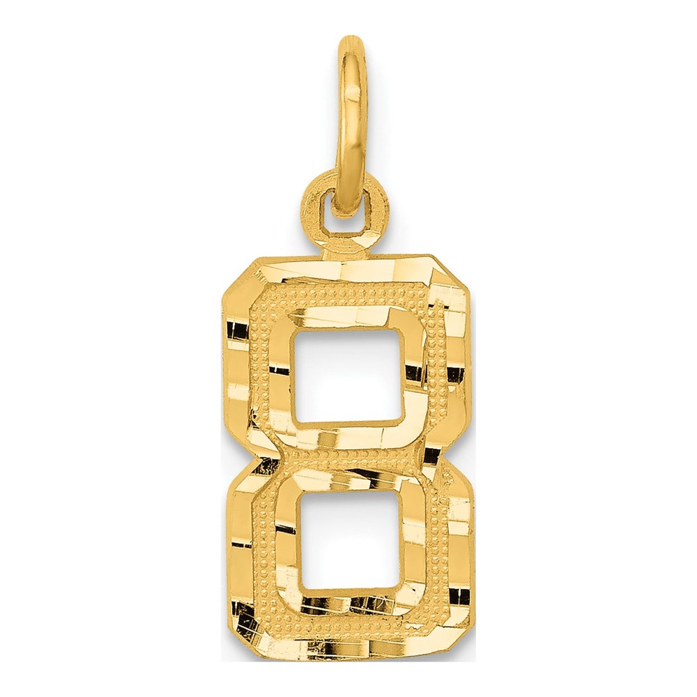 10K Yellow Gold Number 8 Charm