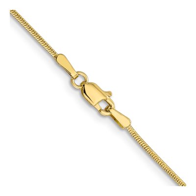10K Yellow Gold 1.1mm Round Snake Chain – view 3