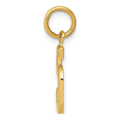 10K Yellow Gold Small Number 5 Pendant – view 3