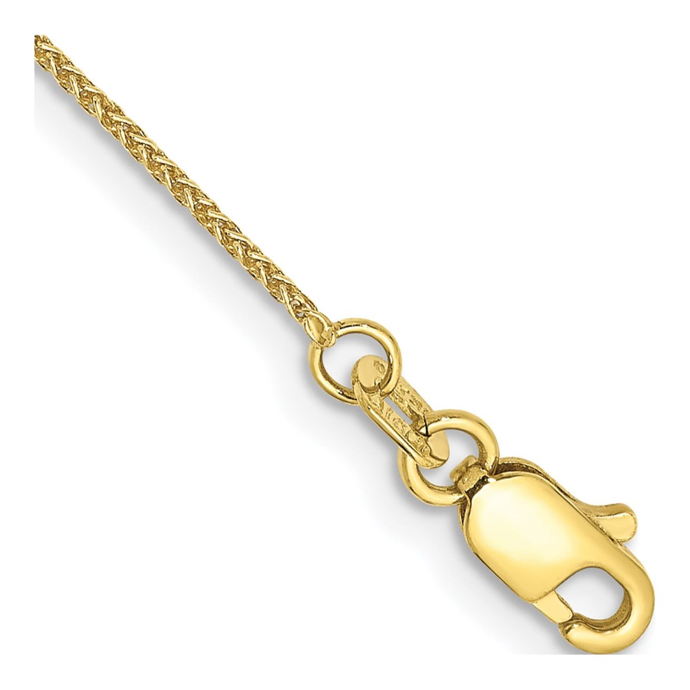 10K Yellow Gold 0.85mm Wheat Chain Anklet