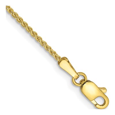 10K Yellow Gold 1.25mm Wheat Chain Bracelet