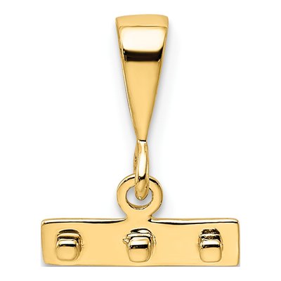 10K Yellow Gold Small Top Charm – view 5