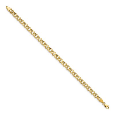 10K Yellow Gold Diamond-Cut Charm Bracelet – view 2