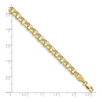 10K Yellow Gold Diamond-Cut Charm Bracelet – view 3