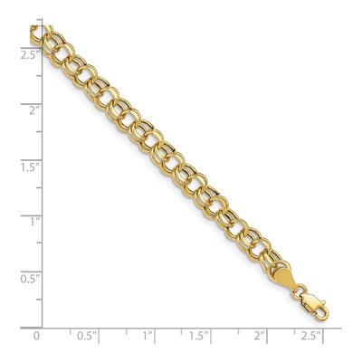 10K Yellow Gold Diamond-Cut Charm Bracelet – view 2