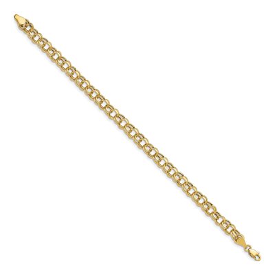 10K Yellow Gold Diamond-Cut Charm Bracelet – view 3