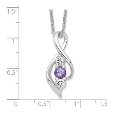 10K White Gold Passion Topaz Legacy Pendant Necklace – view 2