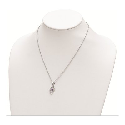 10K White Gold Passion Topaz Legacy Pendant Necklace – view 3