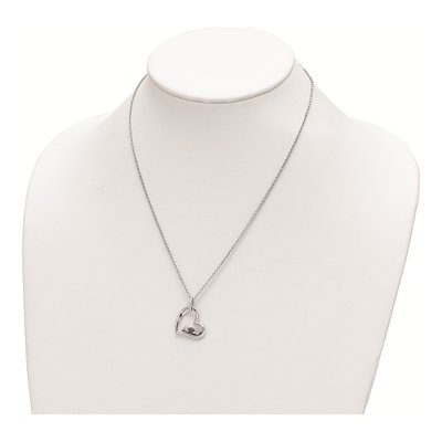 10K White Gold Purple Topaz Heart Necklace – view 3