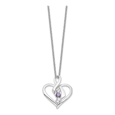 10K White Gold Purple Topaz Heather Necklace – view 2