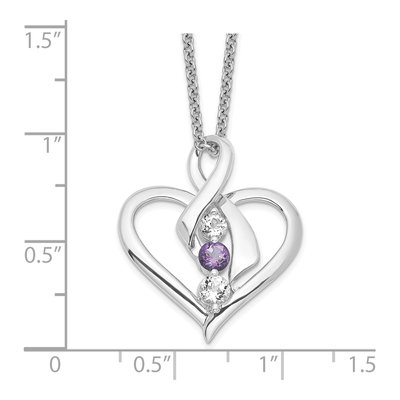 10K White Gold Purple Topaz Heather Necklace – view 3