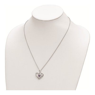10K White Gold Purple Topaz Heather Necklace – view 4