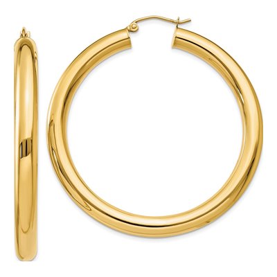 10K Yellow Gold 50mm Hoop Earrings