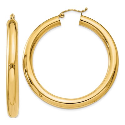 10K Yellow Gold 45mm Hoop Earrings