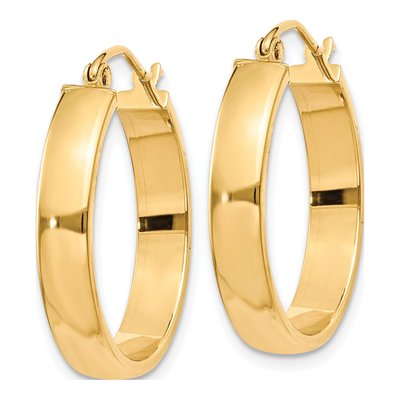 10K Yellow Gold 26mm Hoop Earrings – view 3