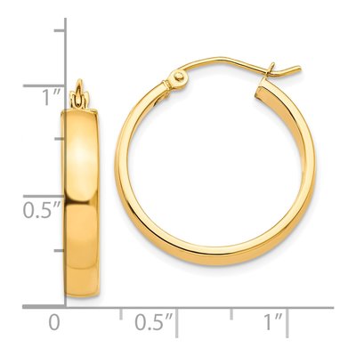 10K Yellow Gold 26mm Hoop Earrings – view 5