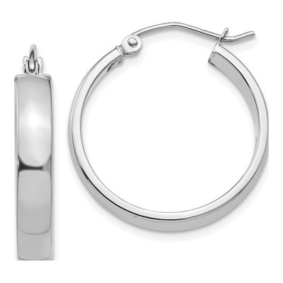 10K White Gold 26mm Hoop Earrings