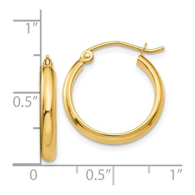 10K Yellow Gold 18mm Hoop Earrings – view 5