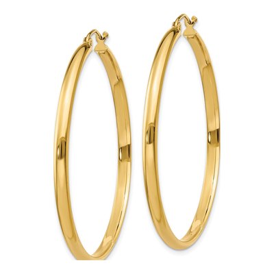10K Yellow Gold 43mm Hoop Earrings – view 3