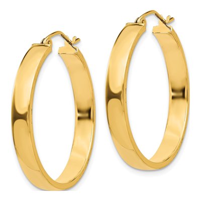 10K Yellow Gold 28mm Hoop Earrings – view 3
