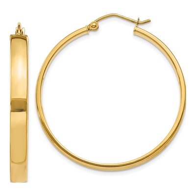 10K Yellow Gold 35mm Hoop Earrings