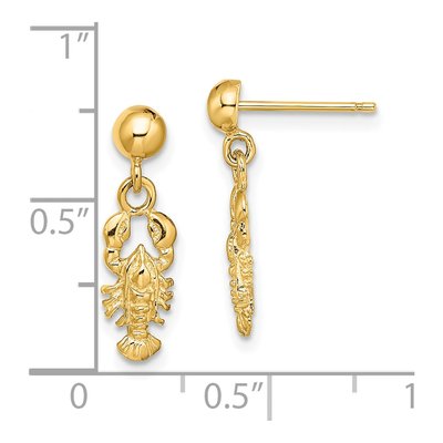 10K Yellow Gold Dangle Earrings – view 4