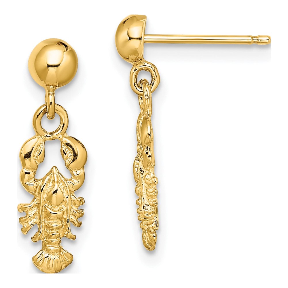 10K Yellow Gold Dangle Earrings