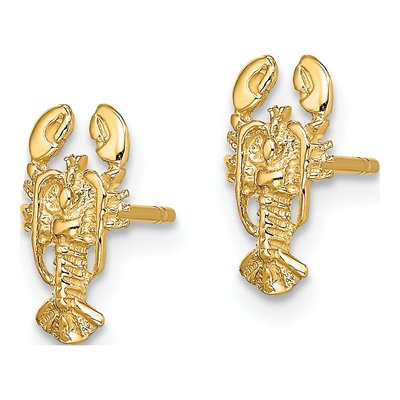 10K Yellow Gold Button Stud Earrings – view 3
