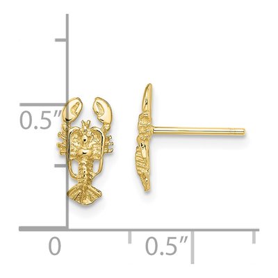 10K Yellow Gold Button Stud Earrings – view 4