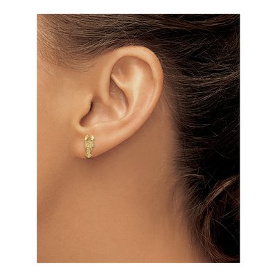 10K Yellow Gold Button Stud Earrings – view 5