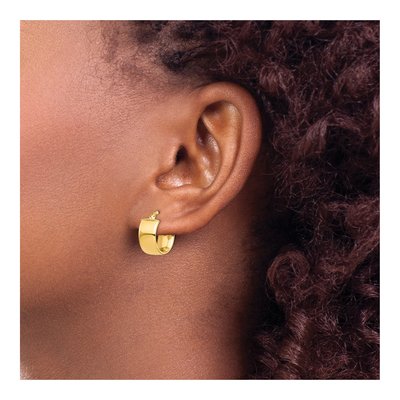10K Yellow Gold 14mm Hoop Earrings – view 4