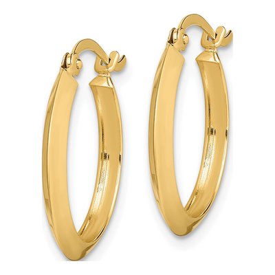 10K Yellow Gold 20mm Hoop Earrings – view 3