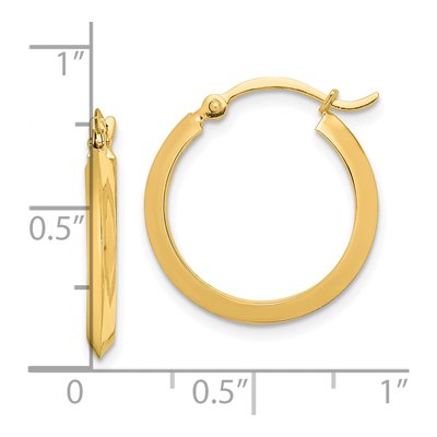 10K Yellow Gold 20mm Hoop Earrings – view 5