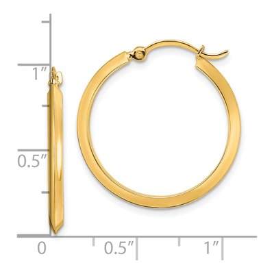 10K Yellow Gold 25mm Hoop Earrings – view 5