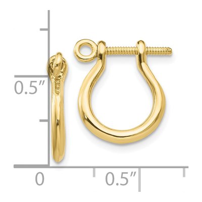 10K Yellow Gold Shackle Link Dangle Earrings – view 4
