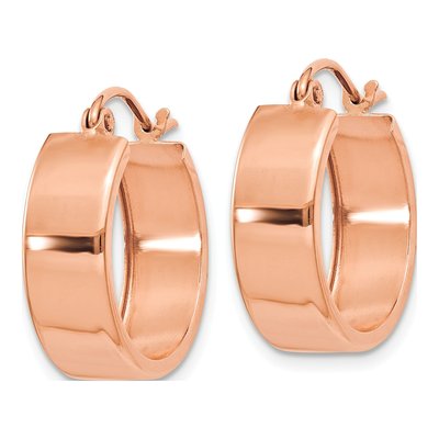 10K Rose Gold 16mm Hoop Earrings – view 2