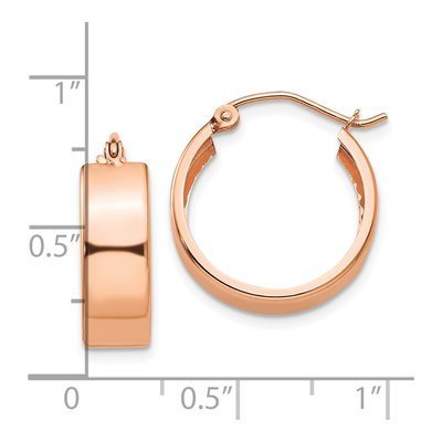 10K Rose Gold 16mm Hoop Earrings – view 4