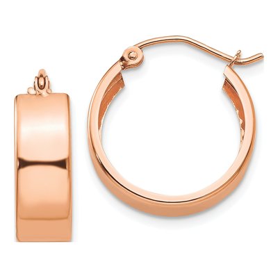 10K Rose Gold 16mm Hoop Earrings