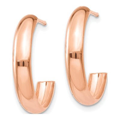 10K Rose Gold 16mm Hoop Earrings – view 3
