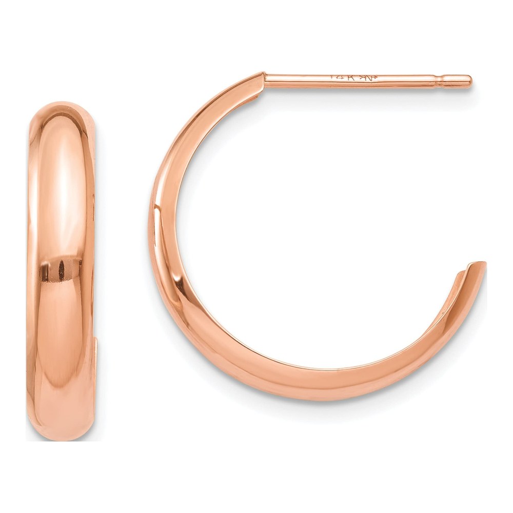 10K Rose Gold 16mm Hoop Earrings